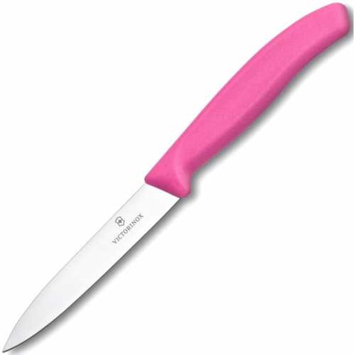 6.7706.L115 Нож victorinox для резки и чистки овощей, лезвие с заостренным кончиком 10 см, розовый Victorinox