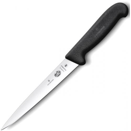 5.3703.18 Нож victorinox для разделки филе, лезвие гибкое с заостренным кончиком 18 см, черный Victorinox