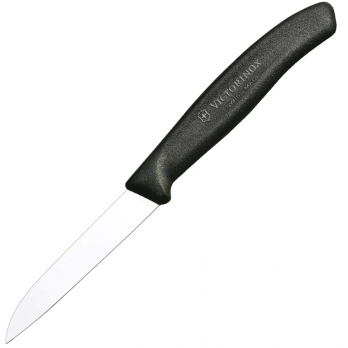 6.7403 Нож victorinox для резки и чистки овощей, лезвие прямое 8 см, черный Victorinox